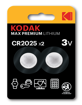 pilas de botón Kodak MAX Premium Lithium 2025